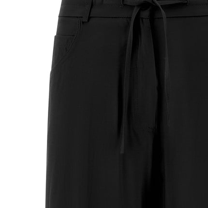 NUDE Black Viscose Casual Pants