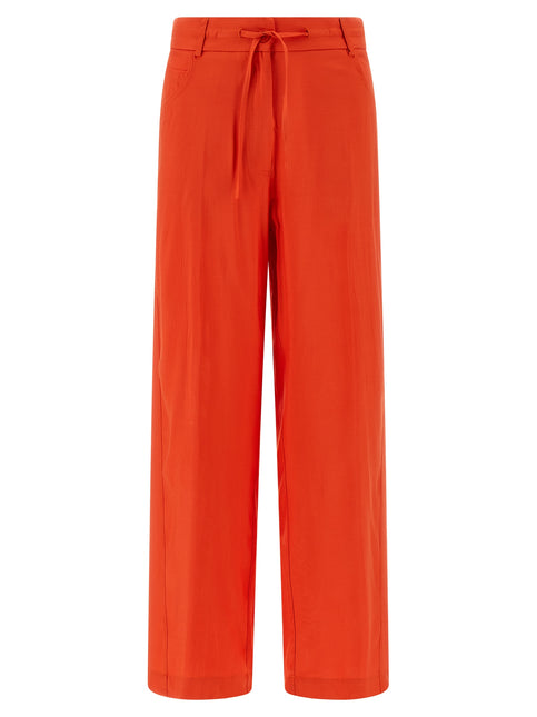 NUDE Orange Viscose Casual Pants