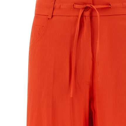 NUDE Orange Viscose Casual Pants