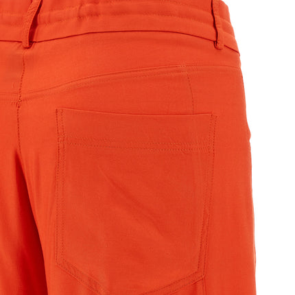 NUDE Orange Viscose Casual Pants