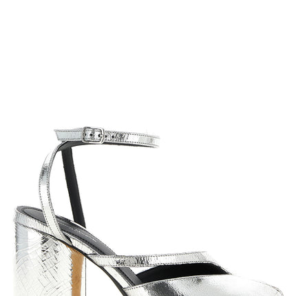 Maison Margiela Silver Calfskin High Heel Pumps
