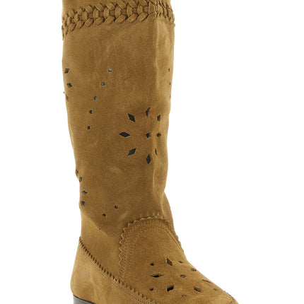 Isabel Marant Brown Calfskin Over The Knee