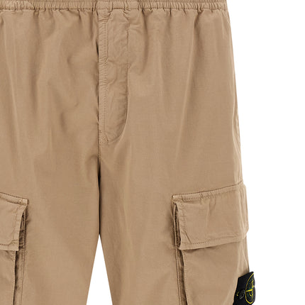 Stone Island Beige Cotton Cargo Pants
