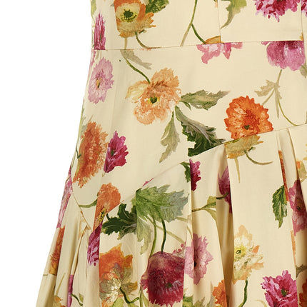 Carolina Herrera Beige Cotton Midi Dress