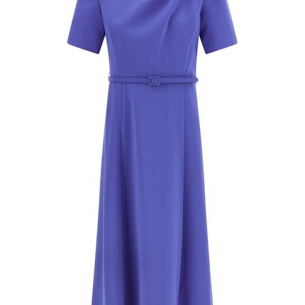 Carolina Herrera Blue Polyester Midi Dress