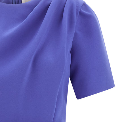 Carolina Herrera Blue Polyester Midi Dress