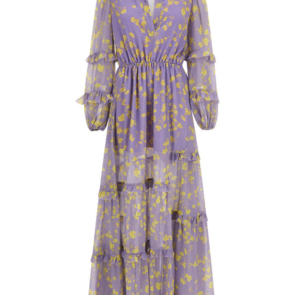 CATALINA Purple Recycled Polyester Long Dress