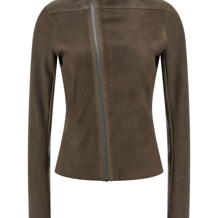 Rick Owens Brown Leather Leather Jacket