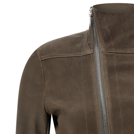 Rick Owens Brown Leather Leather Jacket