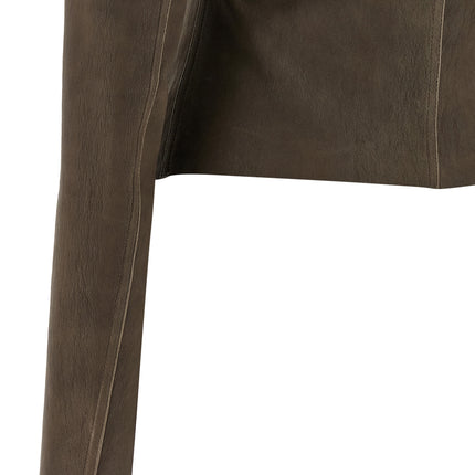 Rick Owens Brown Leather Leather Jacket