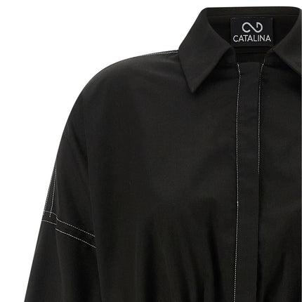 CATALINA Black Polyester Short Dress