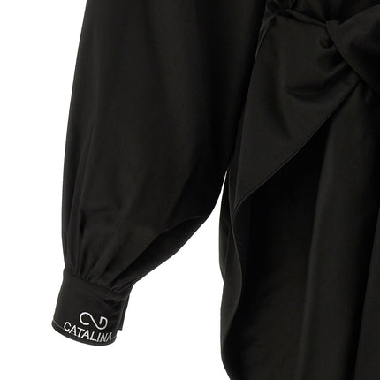 CATALINA Black Polyester Short Dress