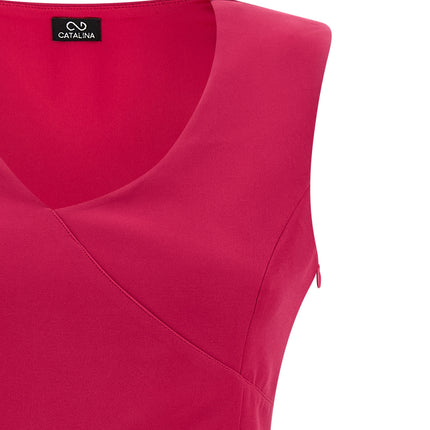 CATALINA Fuchsia Polyester Short Dress