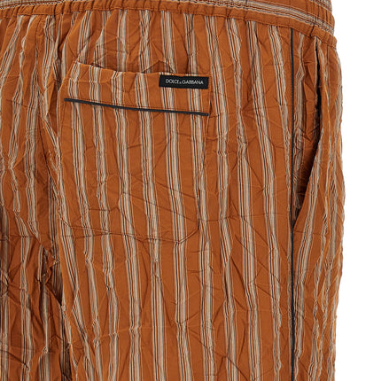 Dolce & Gabbana Brown Viscose Casual Pants