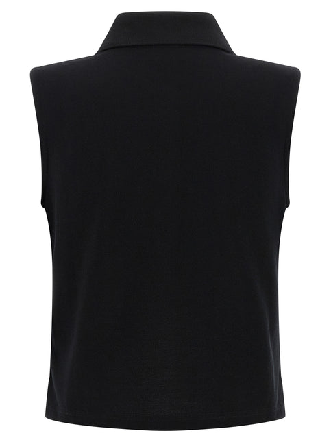 Saint Laurent Black Cotton Polo Shirt