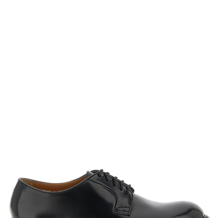 Doucal's Black Calfskin Oxfords And Derbies