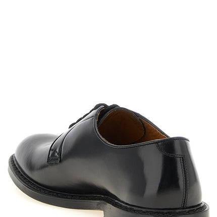 Doucal's Black Calfskin Oxfords And Derbies
