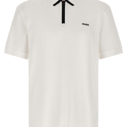 Hugo Boss White Cotton Polo Shirt