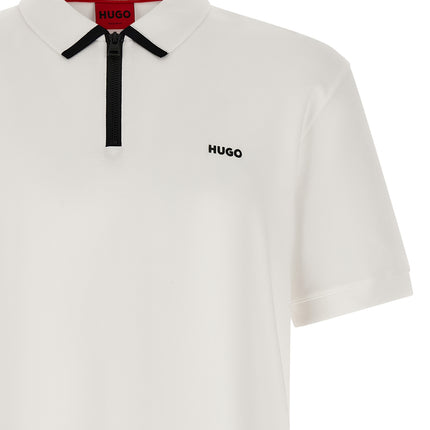 Hugo Boss White Cotton Polo Shirt