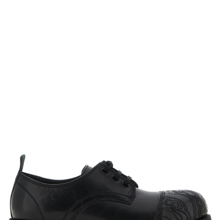 Kiko Kostadinov Black Calfskin Oxfords And Derbies