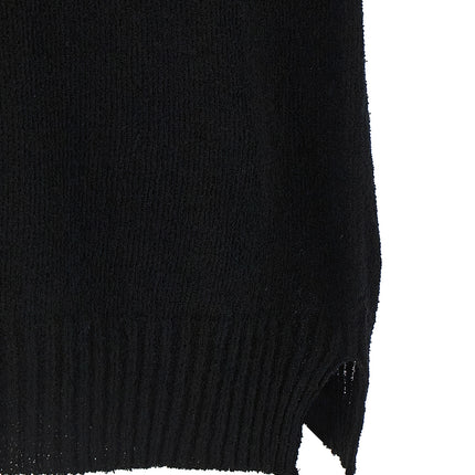 MA'RY'YA Black Cotton Polo Shirt