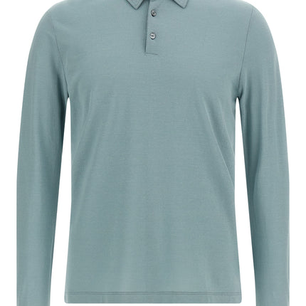 ZANONE Blue Cotton Polo Shirt