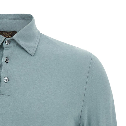 ZANONE Blue Cotton Polo Shirt