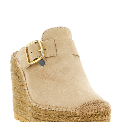 Stella McCartney Beige Viscose Wedge Sandals