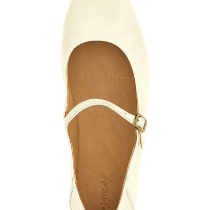 Marsell Beige Calfskin Ballet Flats