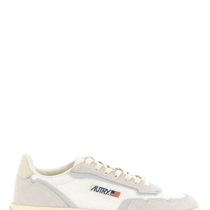 Autry Gray Cotton Low Top Sneakers