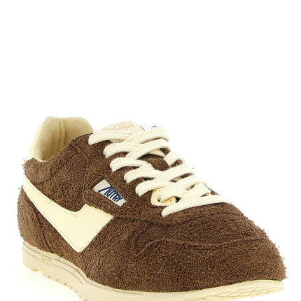 Autry Brown Cowhide Athletic Sneakers