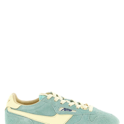 Autry Blue Cowhide Low Top Sneakers