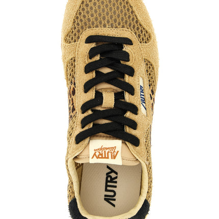 Autry Beige Cotton Athletic Sneakers