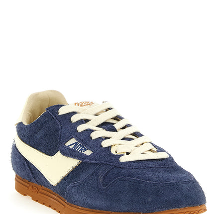 Autry Blue Cowhide Athletic Sneakers