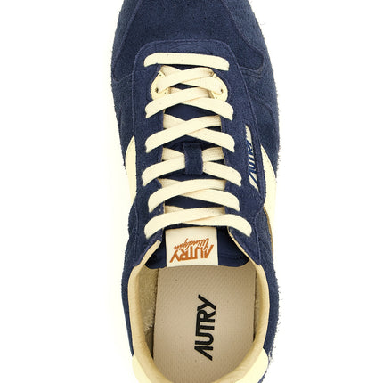 Autry Blue Cowhide Athletic Sneakers