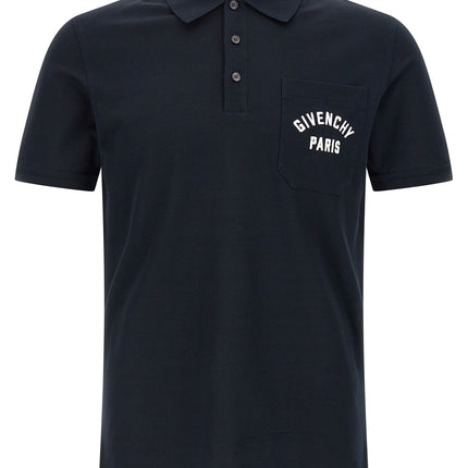 Givenchy Blue Cotton Polo Shirt