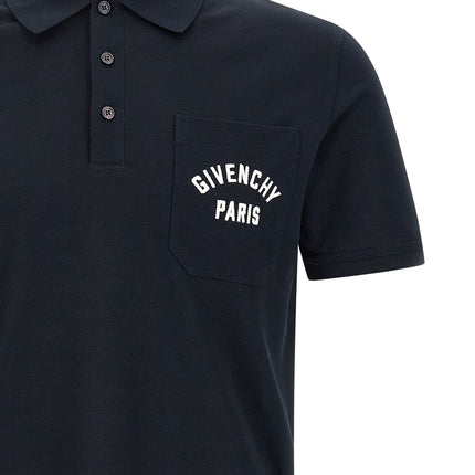 Givenchy Blue Cotton Polo Shirt