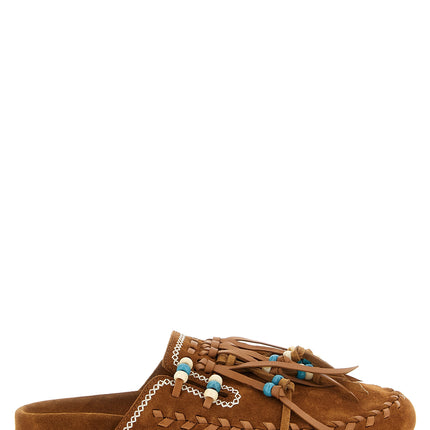 Alanui Brown Calfskin Mules