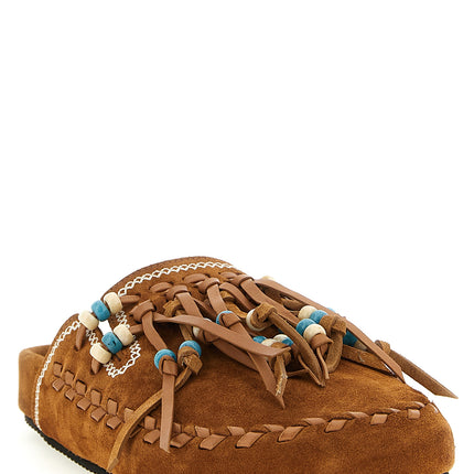 Alanui Brown Calfskin Mules