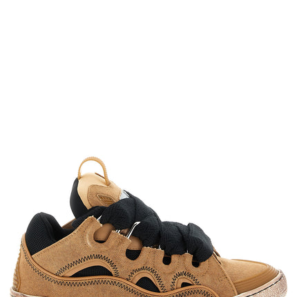 Lanvin Brown Cotton Chunky Sneakers