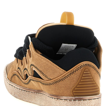 Lanvin Brown Cotton Chunky Sneakers