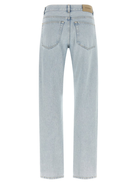 Givenchy Blue Cotton Straight-Leg Jeans