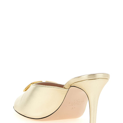 Valentino Garavani Gold Goatskin Stiletto Heel Sandals