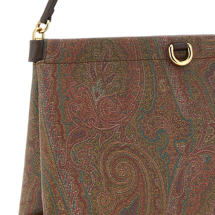 Etro Brown Cotton Clutch Bag