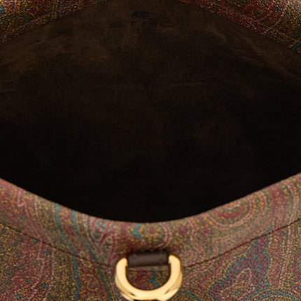 Etro Brown Cotton Clutch Bag