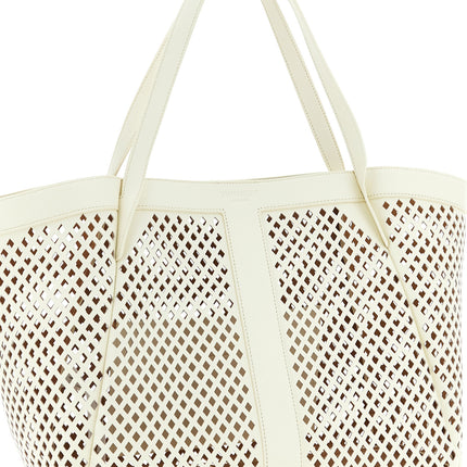 Twinset White Leather Tote Bag