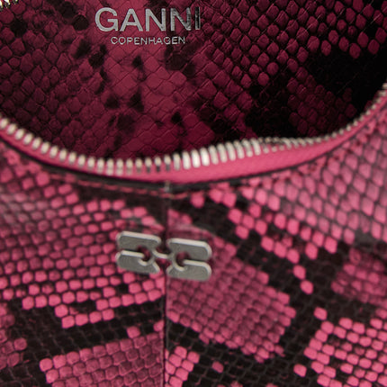 Ganni Fuchsia Recycled Polyester Handbag