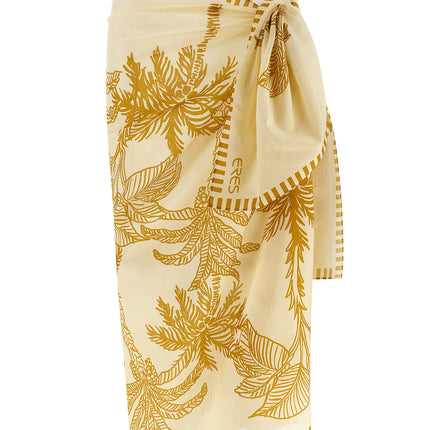 Eres Beige Cotton Midi Skirt