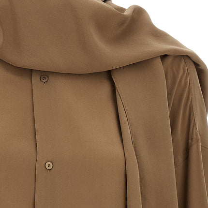 Darkpark Brown Silk Blouse