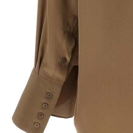 Darkpark Brown Silk Blouse